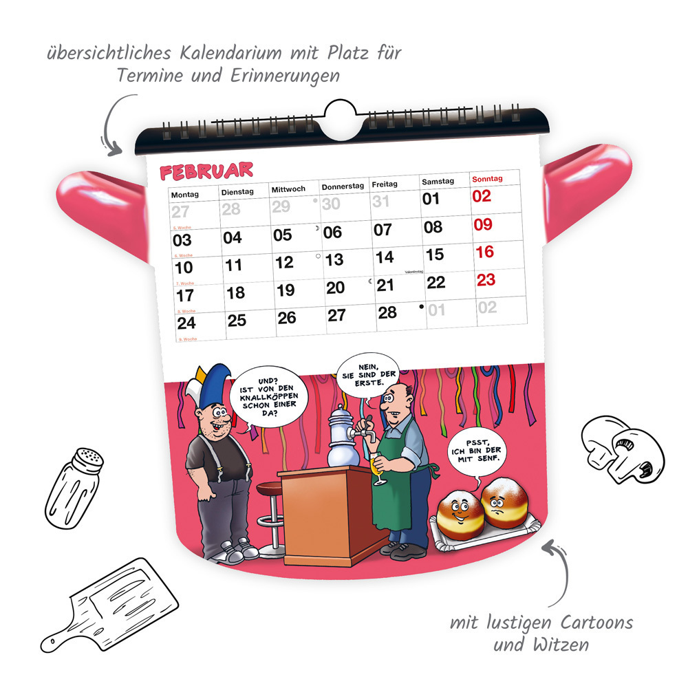 Bild: 9783988022226 | Trötsch Formkalender Der lustige Küchenkalender 2025 | Co.KG | 24 S.