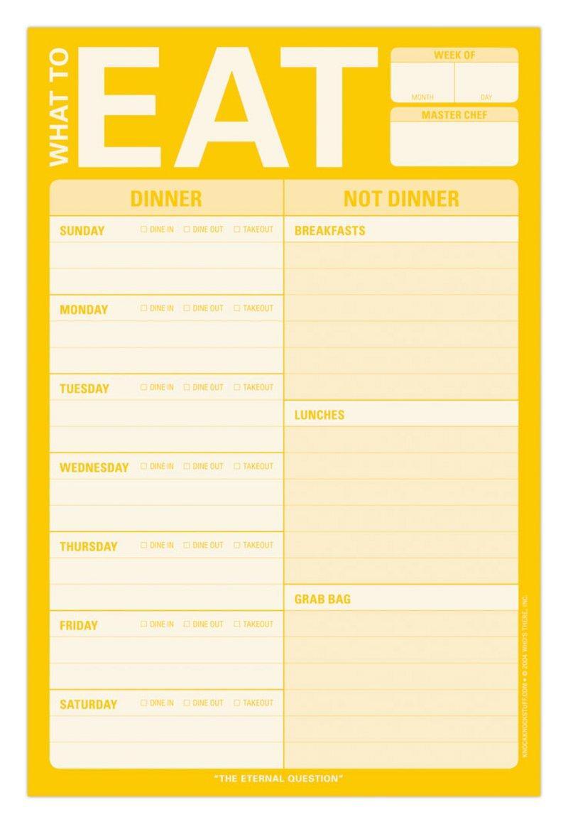 Cover: 9781601061539 | Classic Pad 'What to Eat' (yellow) | Stück | Kartoniert / Broschiert