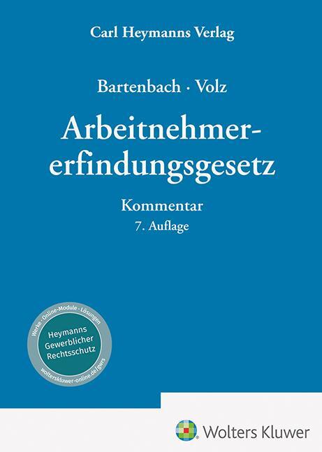 Cover: 9783452301994 | Arbeitnehmererfindungsgesetz | Kurt Bartenbach (u. a.) | Buch | 2023