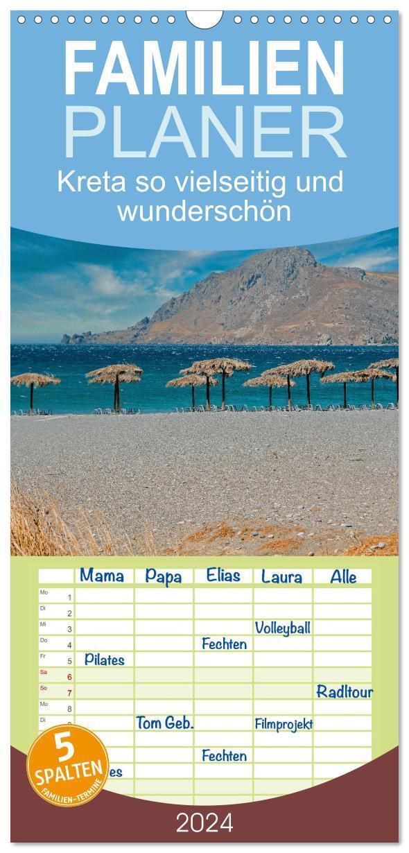 Cover: 9783383661341 | Familienplaner 2024 - Kreta so vielseitig und wunderschön mit 5...