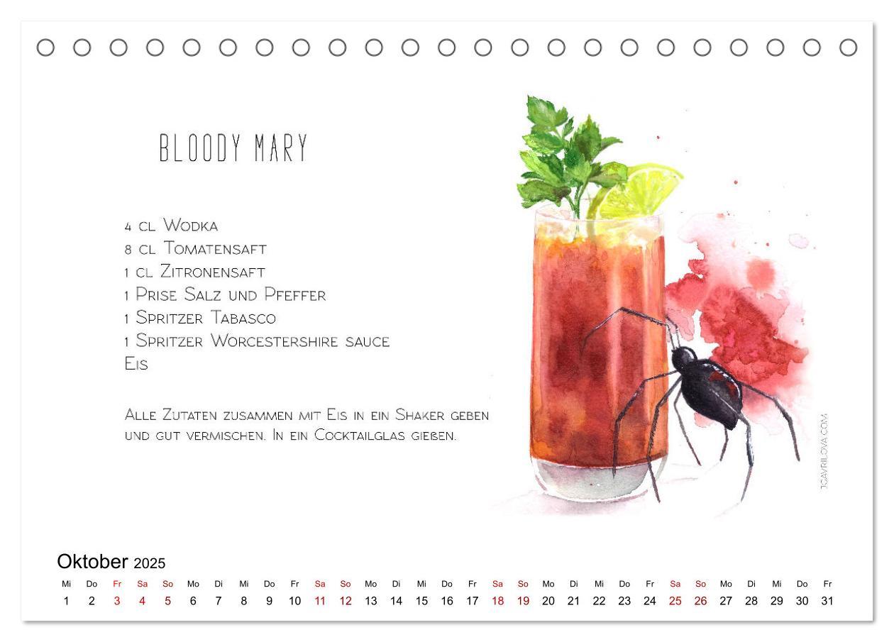 Bild: 9783435095988 | Cocktails Kalender mit Rezept (Tischkalender 2025 DIN A5 quer),...