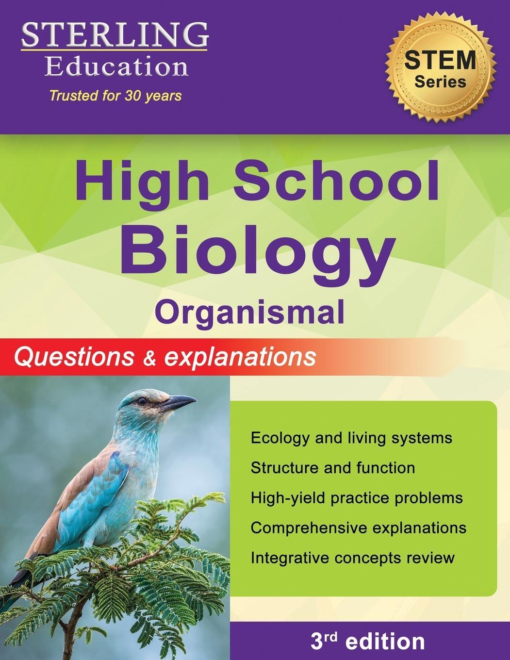 Cover: 9798885571296 | High School Biology | Questions & Explanations for Organismal Biology