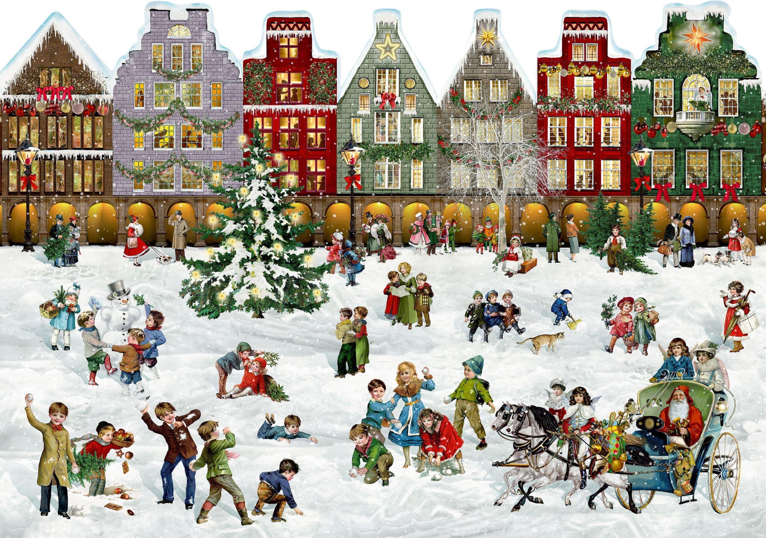 Cover: 4050003956008 | A3-Wand-Adventskalender - Weihnachtsstraße | Weihnachtsstraße | Behr