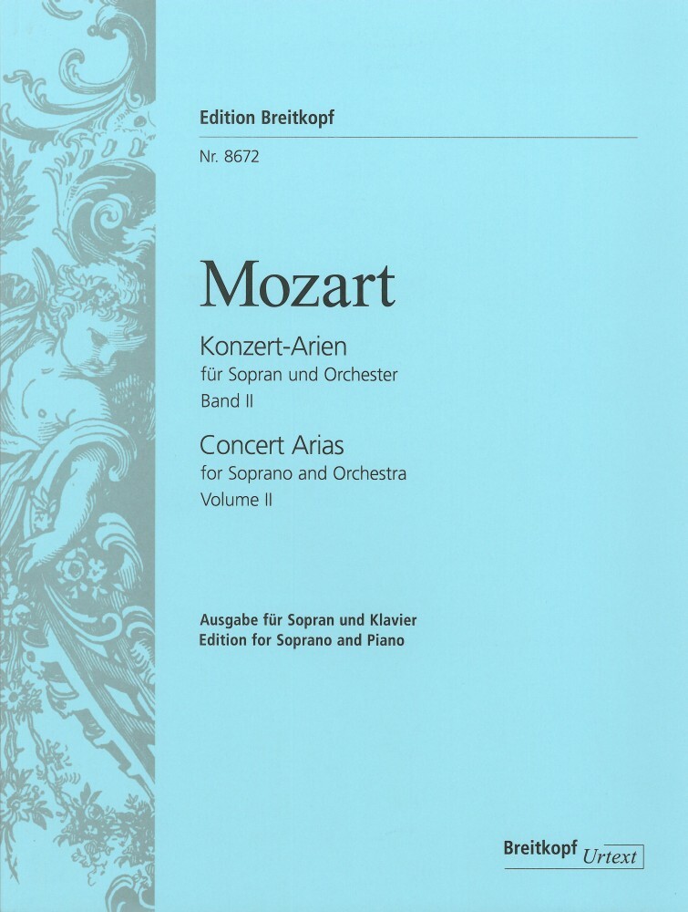 Cover: 9790004181201 | Konzert-Arien für Sopran und Orchester, Bd.2, Klavierauszug | Mozart