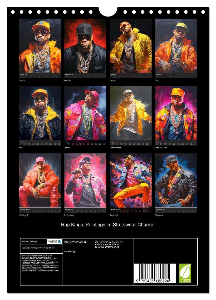 Bild: 9783435860524 | Rap Kings. Paintings im Streetwear-Charme (Wandkalender 2025 DIN A4...