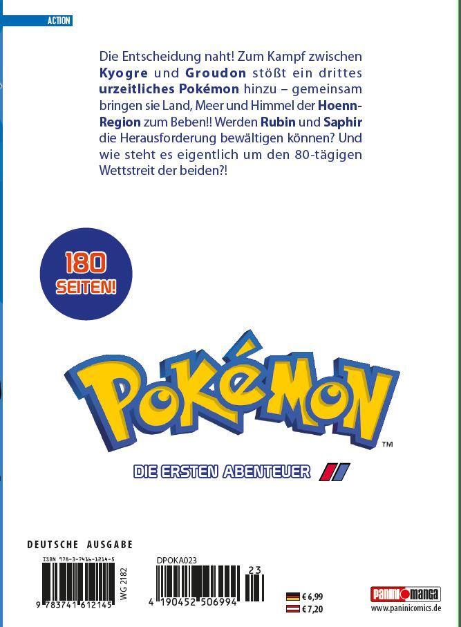 Rückseite: 9783741612145 | Pokémon - Die ersten Abenteuer | Bd. 23: Rubin und Saphir | Buch