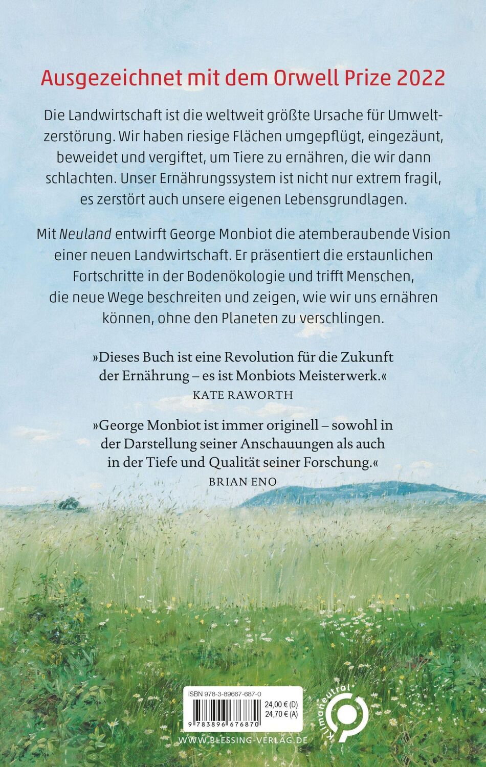 Bild: 9783896676870 | Neuland | George Monbiot | Buch | 480 S. | Deutsch | 2022 | Blessing