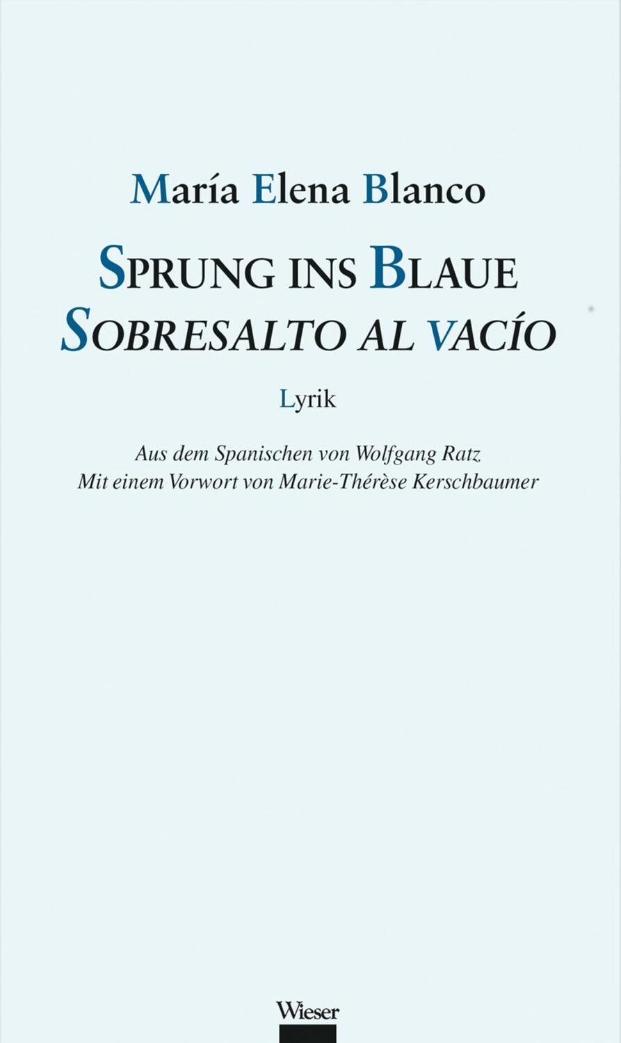 Cover: 9783990292044 | Sprung ins Blaue / Sobresalto al vacío | Dt/span | María Elena Blanco
