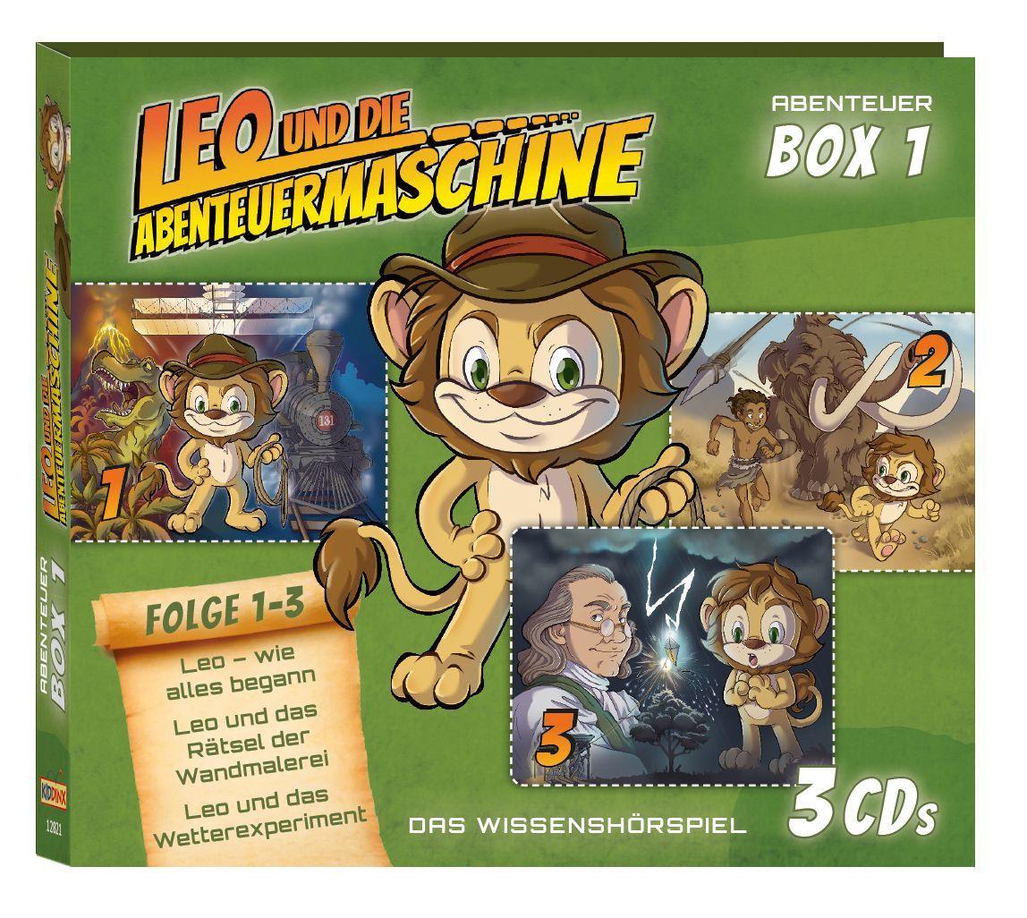 Cover: 4001504128210 | 3er CD-Box:Folge 1-3 | Leo und die Abenteuermaschine | Audio-CD | 2022