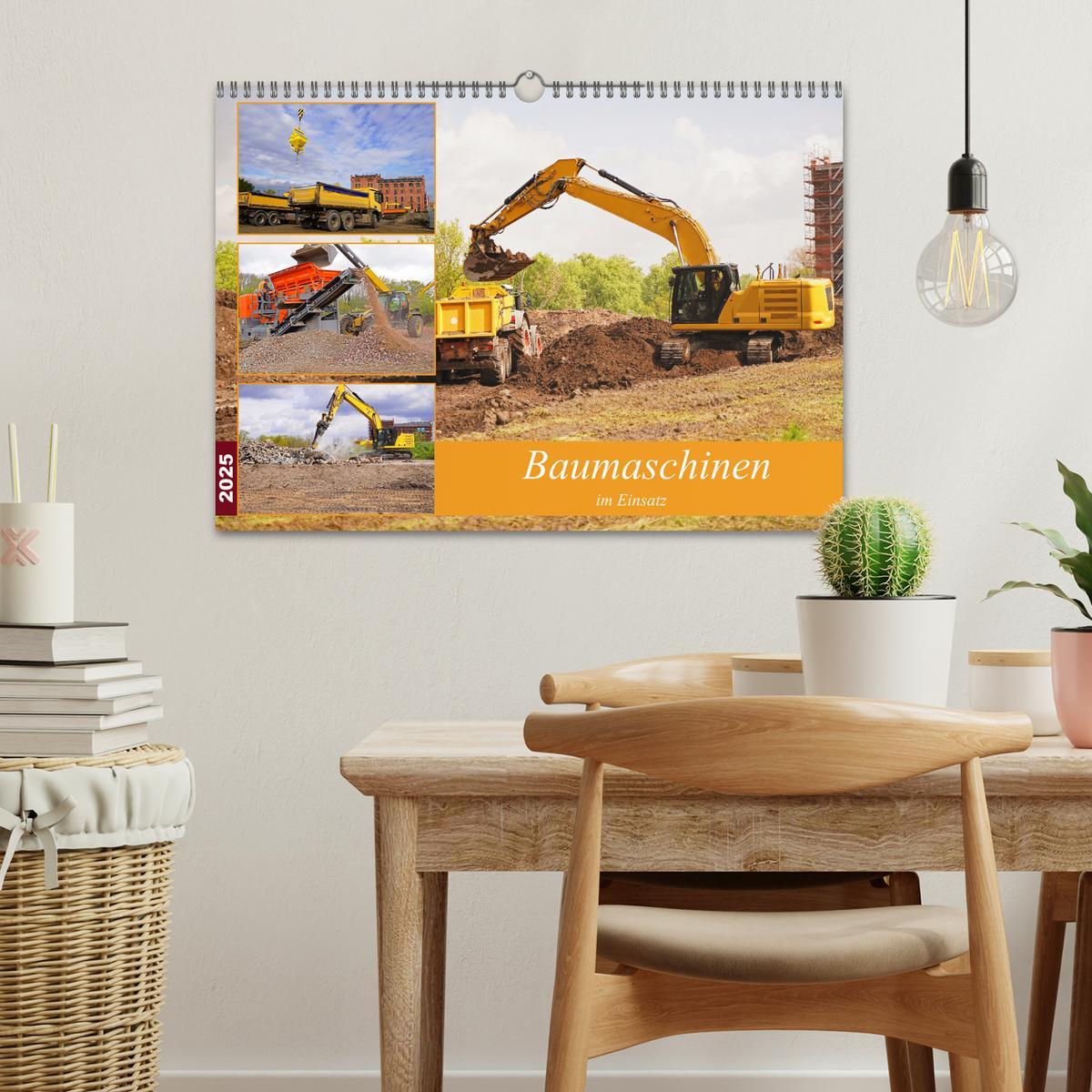 Bild: 9783383999338 | Baumaschinen im Einsatz (Wandkalender 2025 DIN A3 quer), CALVENDO...