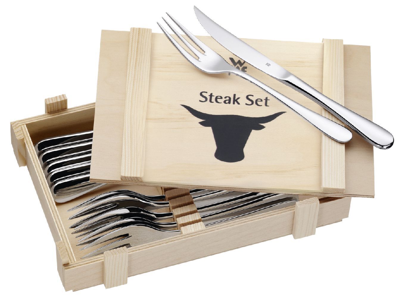 Bild: 4000530626325 | WMF Steakbesteck 12-teilig, Steakbesteck Set für 6 Personen,...
