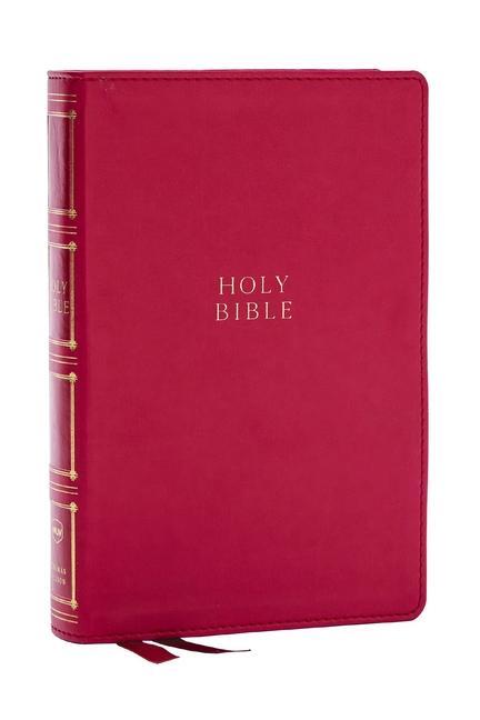 Cover: 9781400333080 | NKJV, Compact Center-Column Reference Bible, Dark Rose Leathersoft,...
