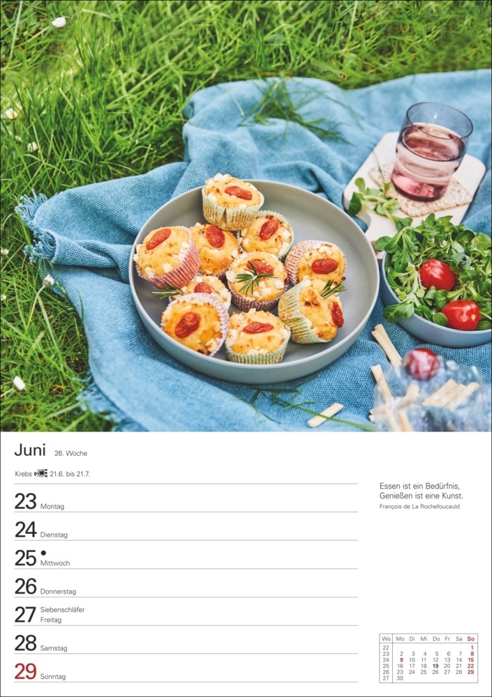 Bild: 9783840033865 | Küchenkalender Wochenplaner 2025 - 53 Blatt mit Zitaten und Rezepten