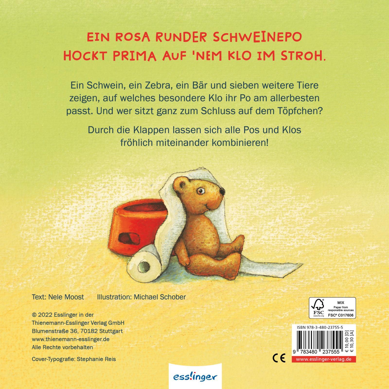 Rückseite: 9783480237555 | Welcher Po passt auf dieses Klo? | Nele Moost | Buch | 24 S. | Deutsch