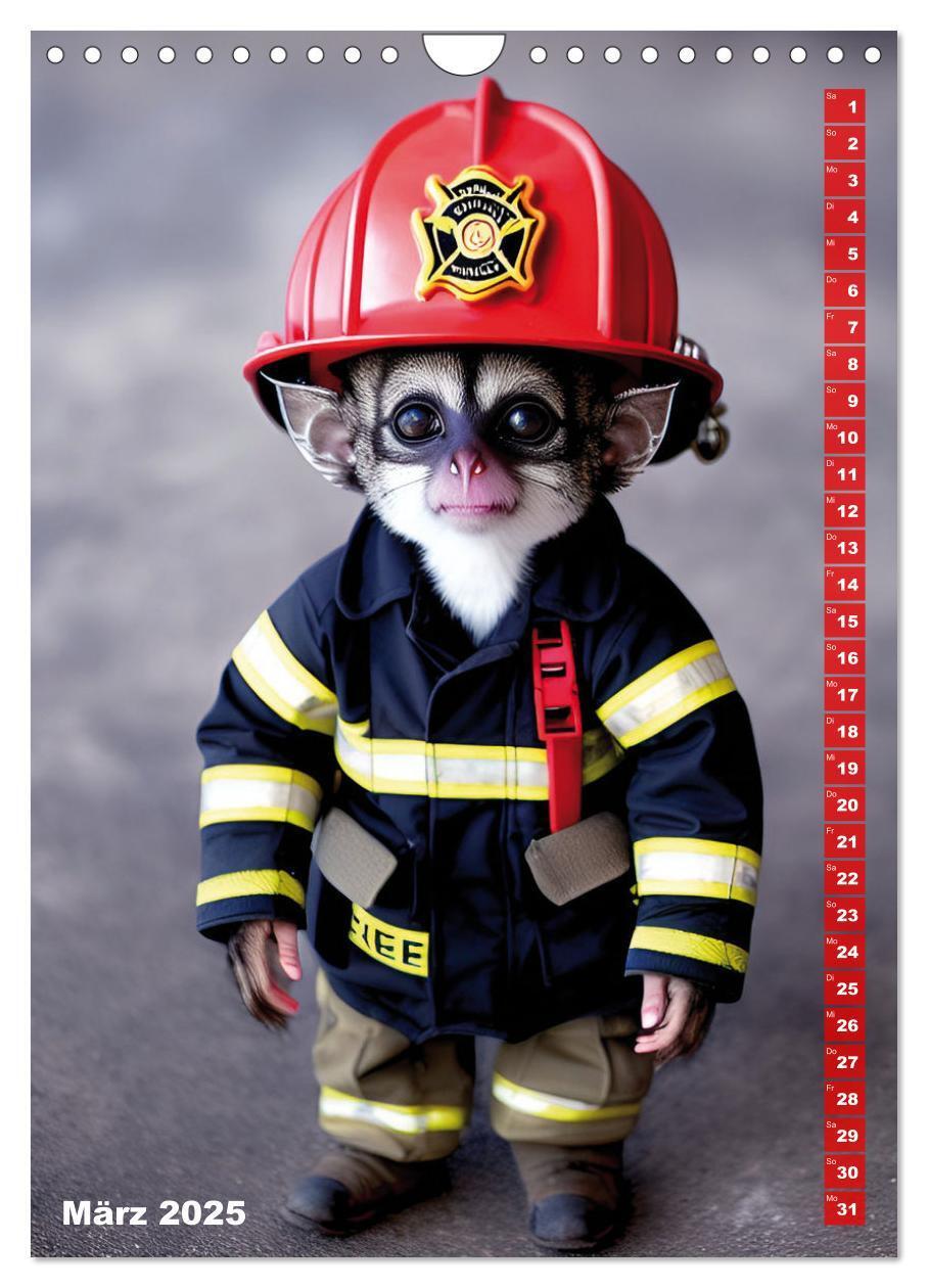 Bild: 9783435883967 | Feuerwehr - Tierischer Feuerwehrkalender (Wandkalender 2025 DIN A4...