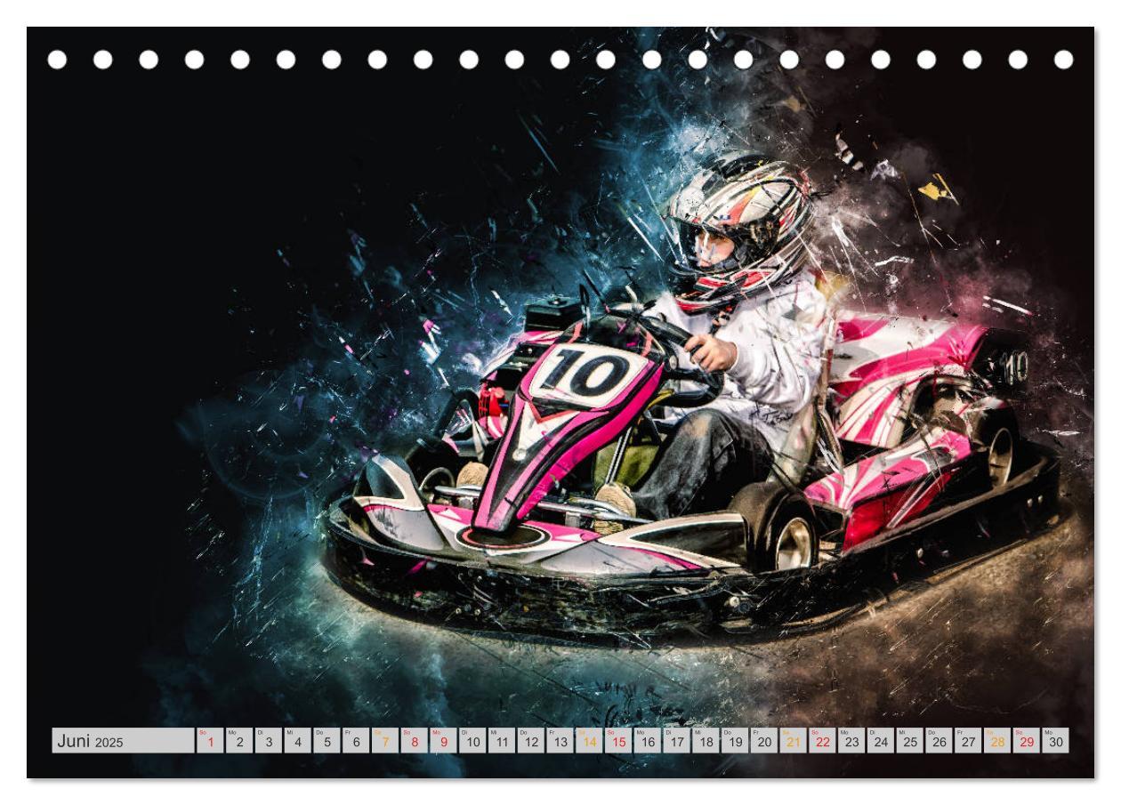 Bild: 9783435386161 | GoKart - extrem cool (Tischkalender 2025 DIN A5 quer), CALVENDO...