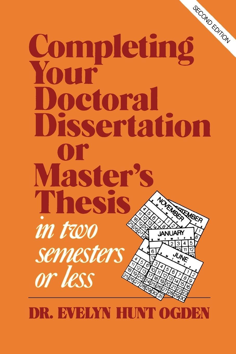 Cover: 9781566760355 | Completing Your Doctoral Dissertation/Master's Thesis in Two...