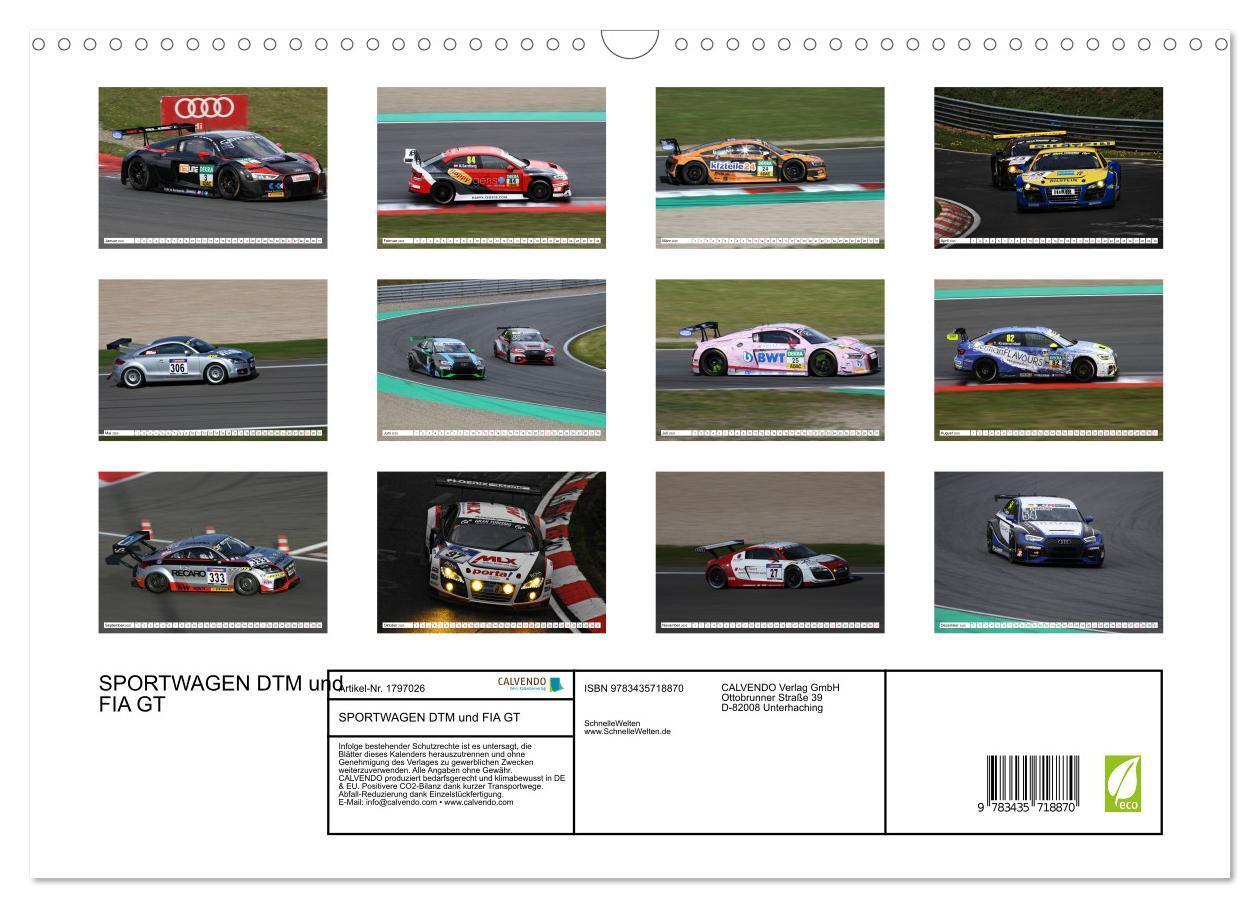 Bild: 9783435718870 | SPORTWAGEN DTM und FIA GT (Wandkalender 2025 DIN A3 quer), CALVENDO...