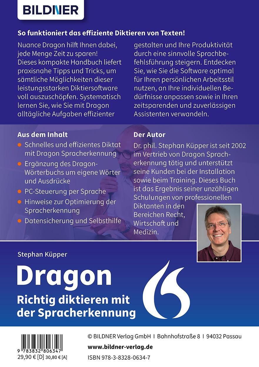 Rückseite: 9783832806347 | Dragon - Richtig diktieren mit der Spracherkennung | Stephan Küpper