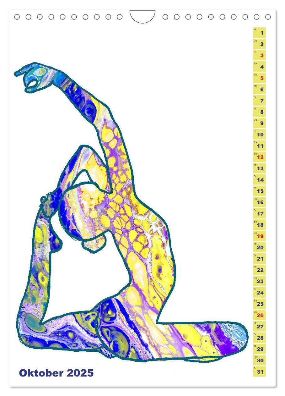 Bild: 9783435939794 | Prächtiges Yoga Pouring - Yoga verschmilzt mit Kunst (Wandkalender...