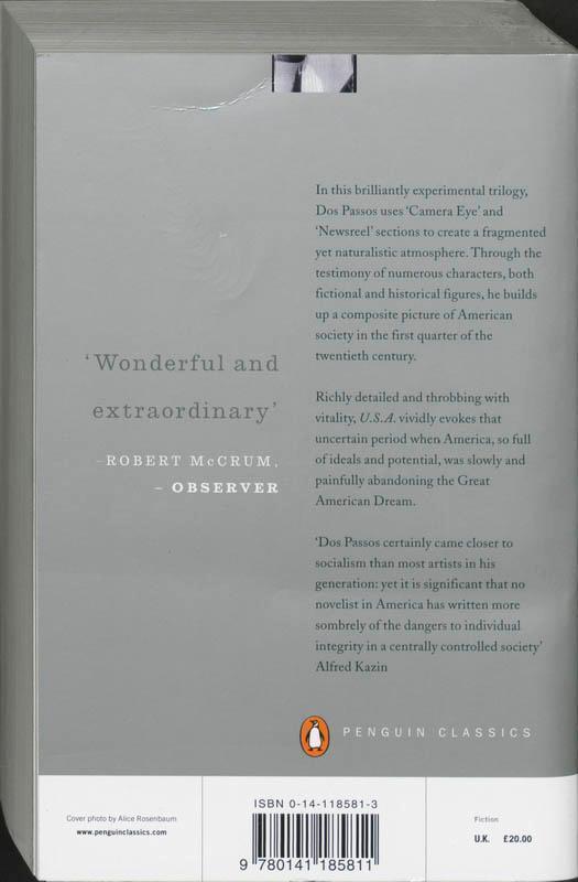 Rückseite: 9780141185811 | U.S.a. | John Dos Passos | Taschenbuch | Penguin Modern Classics