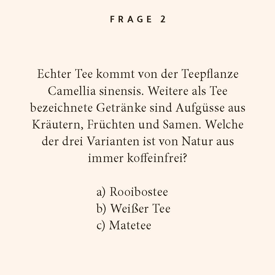 Bild: 9783899784381 | Tee-Quiz | 100 Fragen und Antworten | Nicole Steffens | Taschenbuch