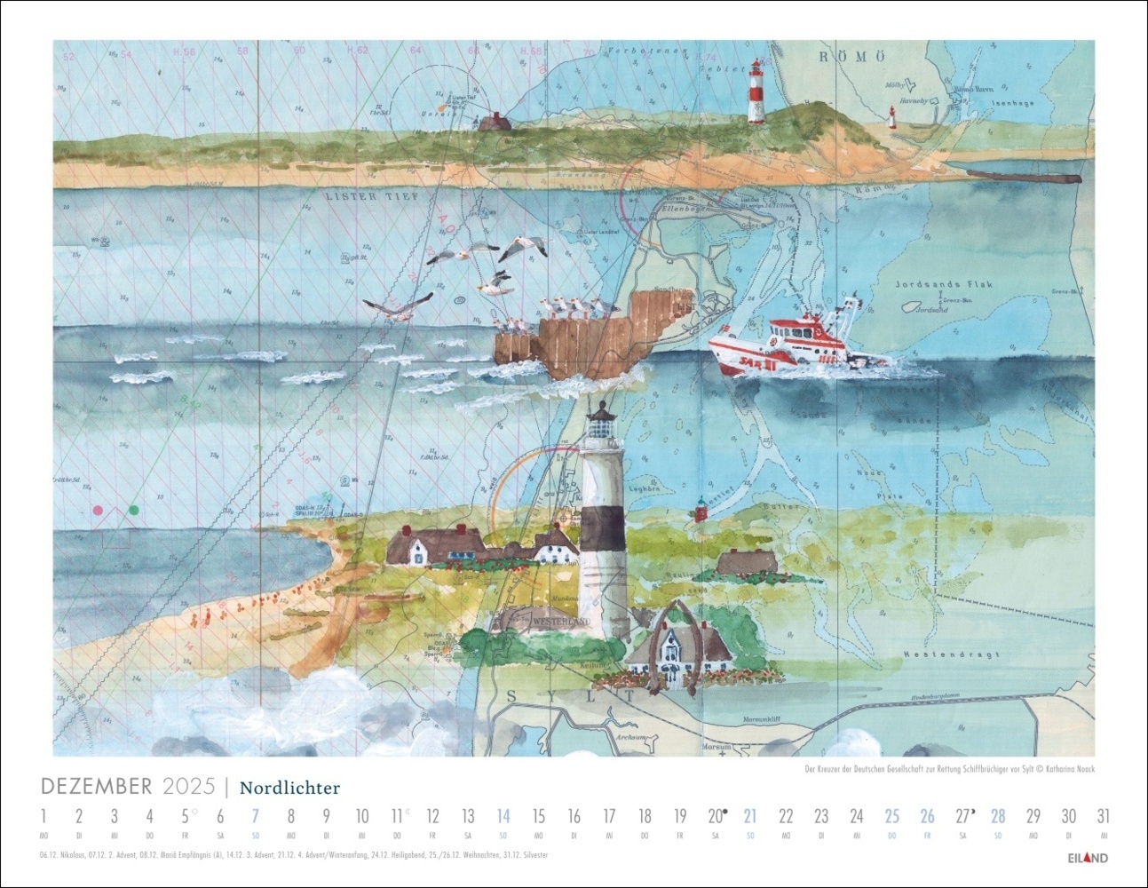 Bild: 9783964023667 | Nordlichter - See(h)karten Kalender 2025 | Katharina Noack | Kalender