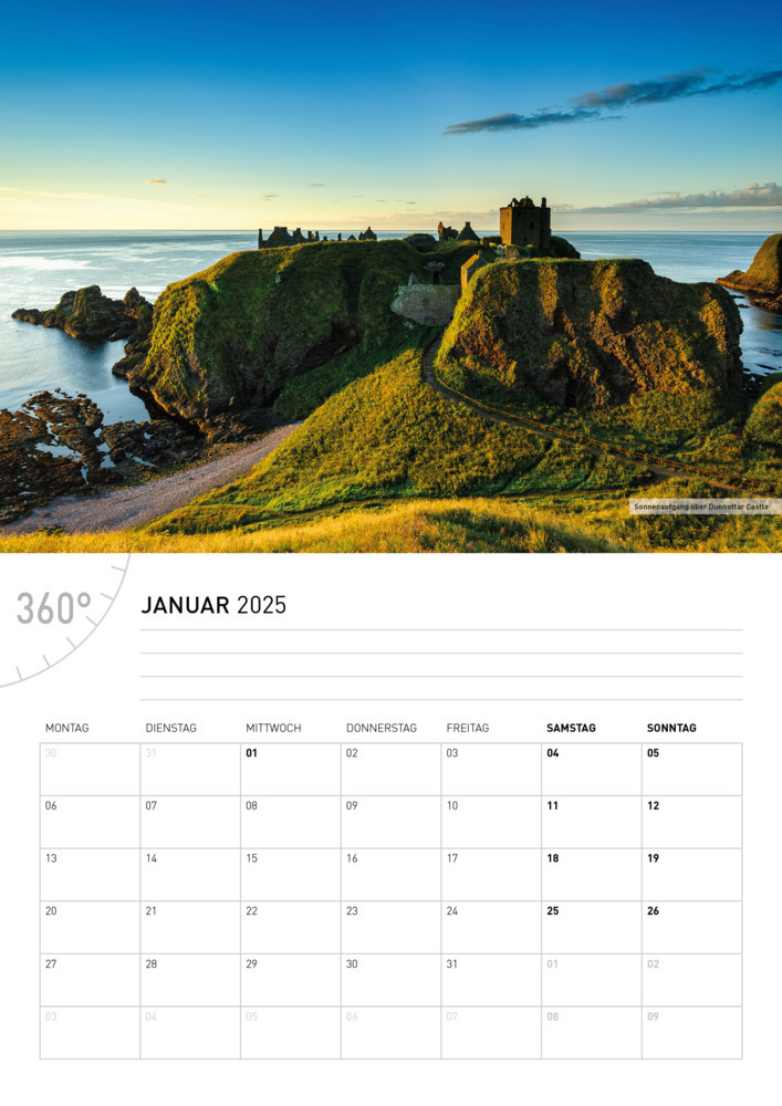 Bild: 9783968555812 | 360° Schottland Broschürenkalender 2025 | Hartmut Krinitz | Kalender