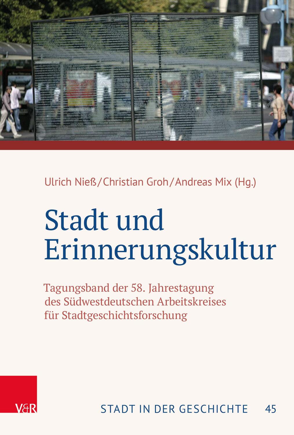 Cover: 9783525315460 | Stadt und Erinnerungskultur | Ulrich Nieß (u. a.) | Buch | 283 S.