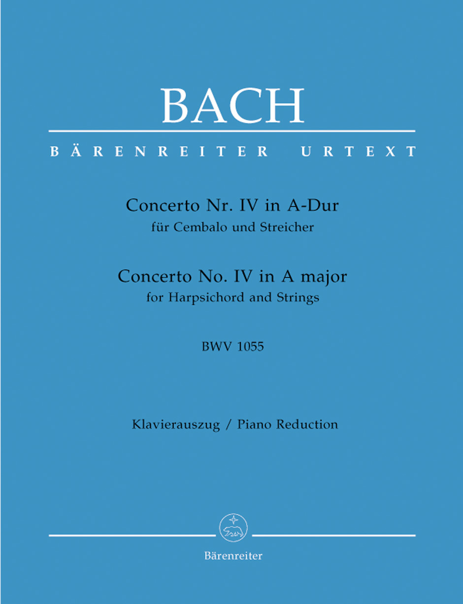 Cover: 9790006505487 | Concerto for Keyboard No.4 in A major BWV 1055 | Johann Sebastian Bach