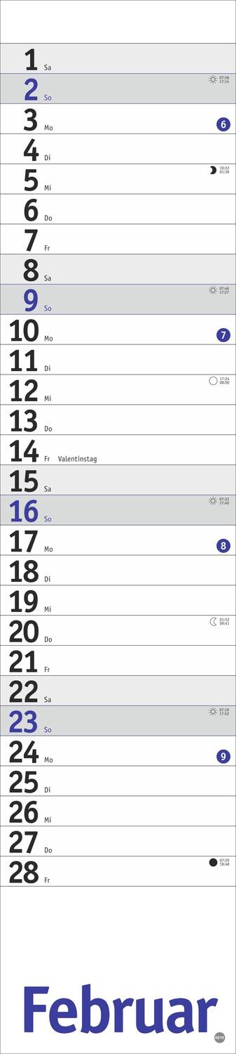 Bild: 9783756406333 | Langplaner, blau 2025 | Heye | Kalender | Bürokalender Heye | 13 S.
