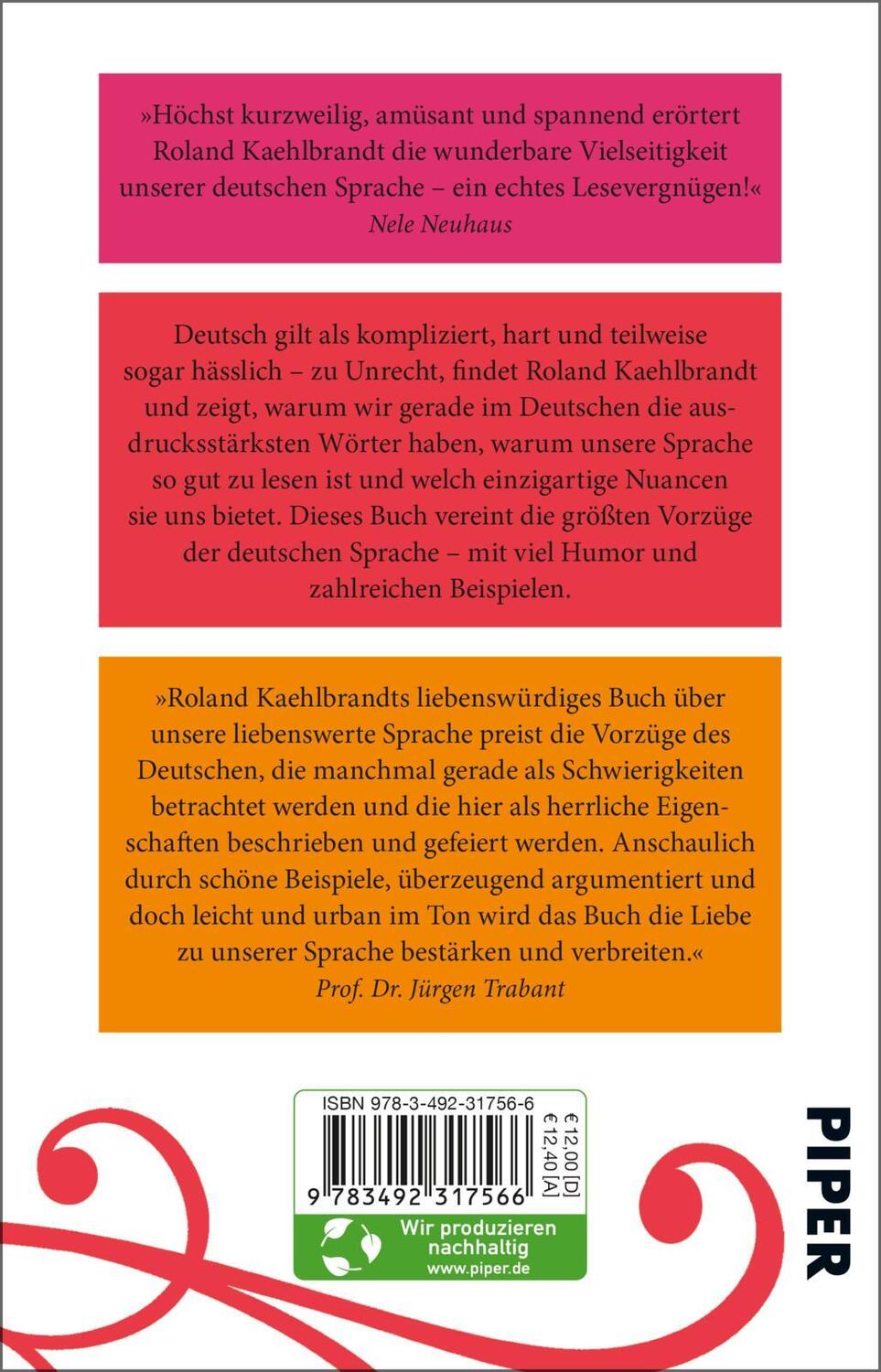 Rückseite: 9783492317566 | Deutsch - Eine Liebeserklärung | Roland Kaehlbrandt | Taschenbuch