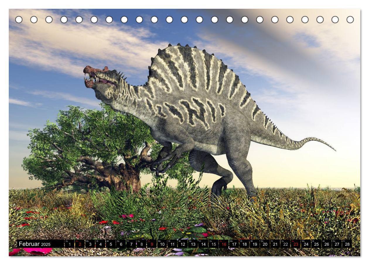 Bild: 9783435567058 | Dinosaurier. Urzeitliche Giganten (Tischkalender 2025 DIN A5 quer),...