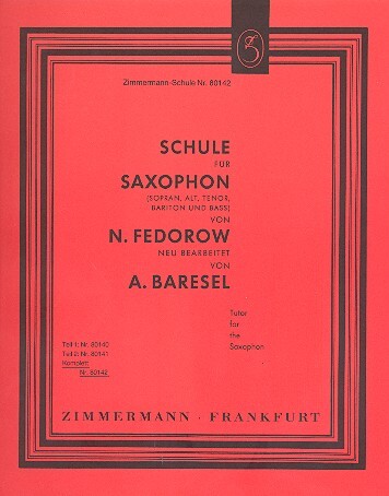 Cover: 9790010801421 | Schule Fur Saxophone (Compleet) | kplt. | N. Fedorow | Schulen | Buch