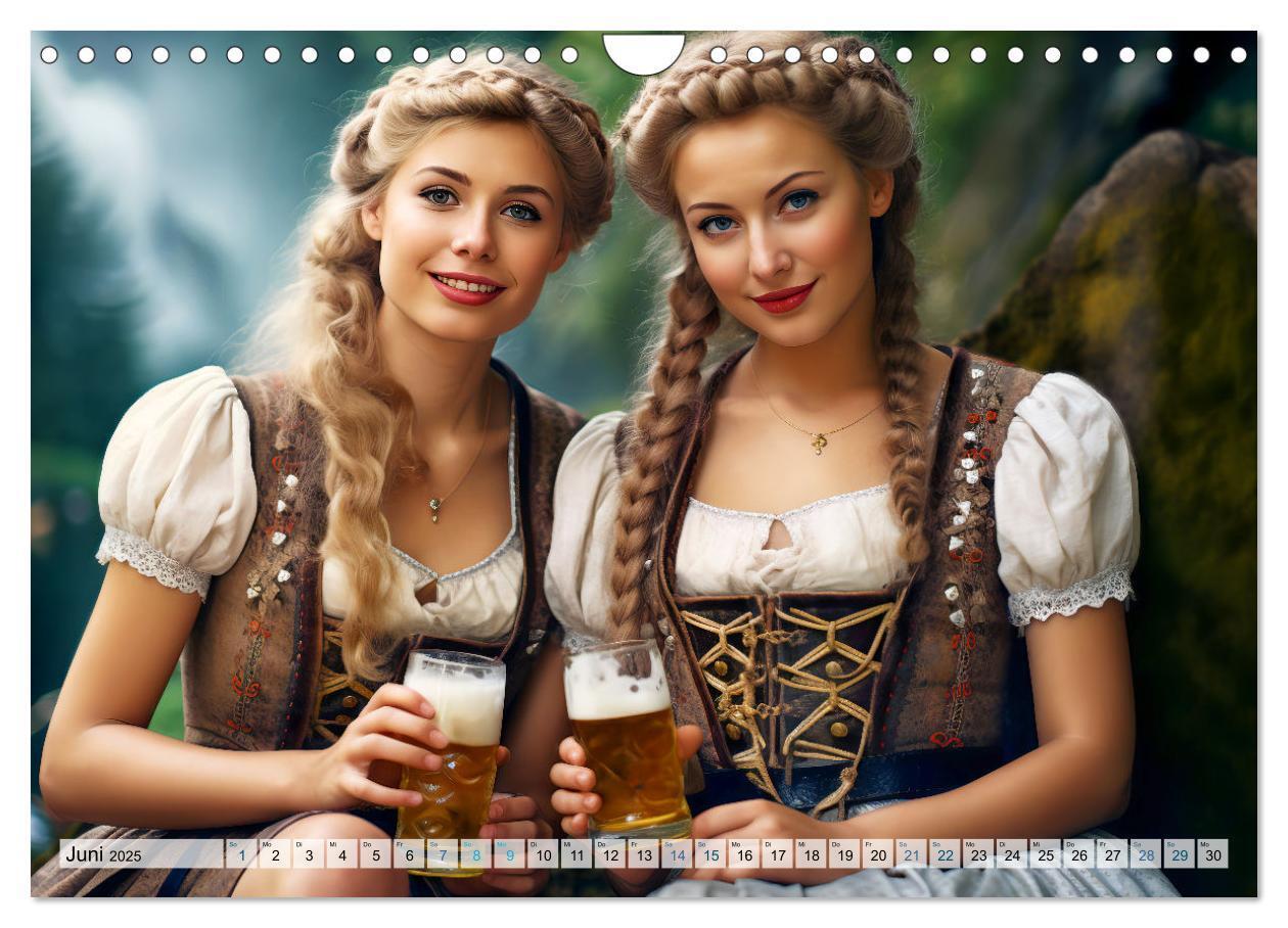 Bild: 9783383854170 | Bierzeltköniginnen - Biergenuss im Dirndl (Wandkalender 2025 DIN A4...