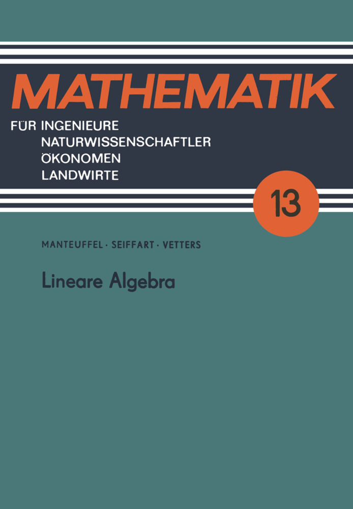 Cover: 9783322003645 | Lineare Algebra | Egon Seiffart (u. a.) | Taschenbuch | 209 S. | 1989