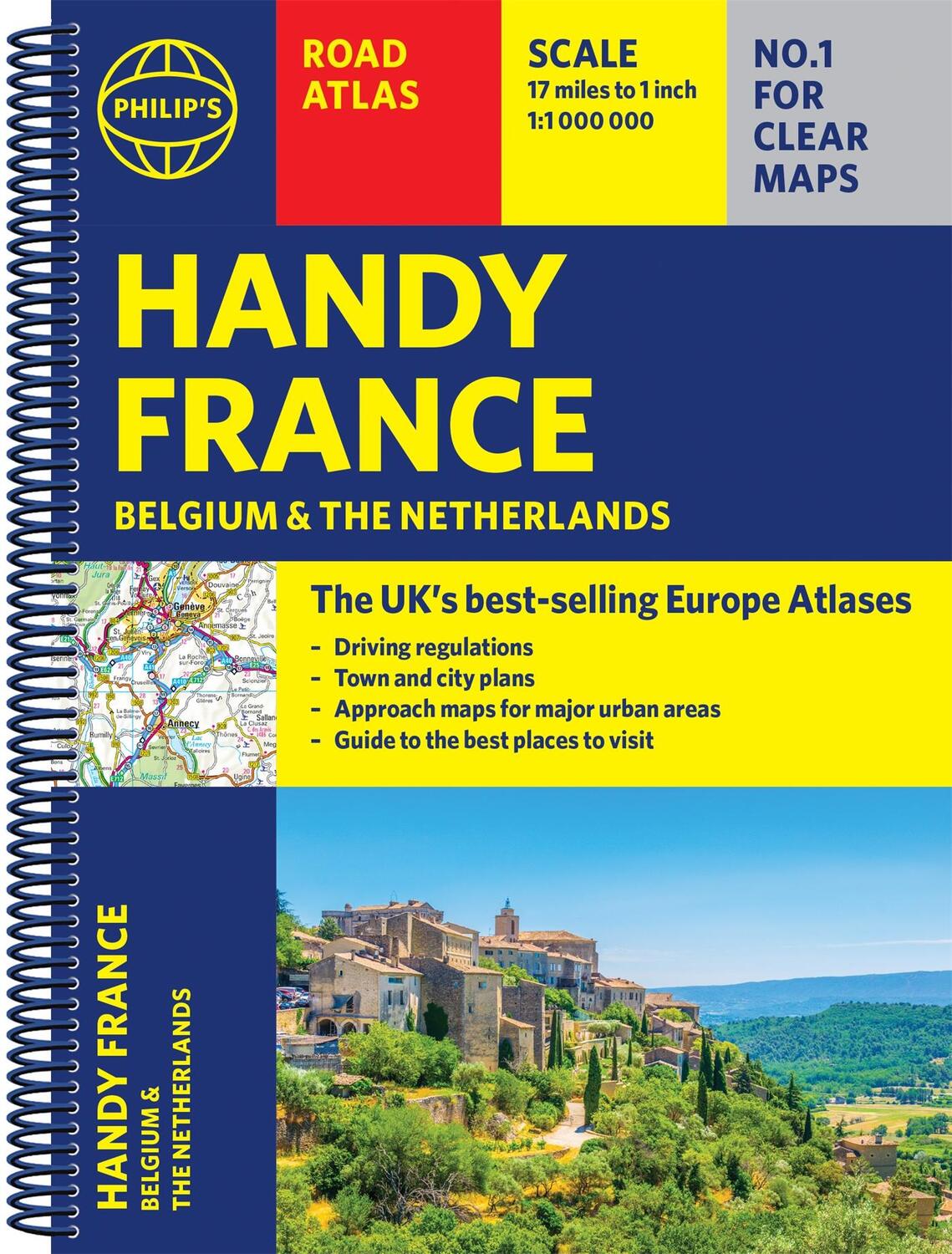 Cover: 9781849075565 | Philip's Handy Road Atlas France, Belgium and The Netherlands | Maps