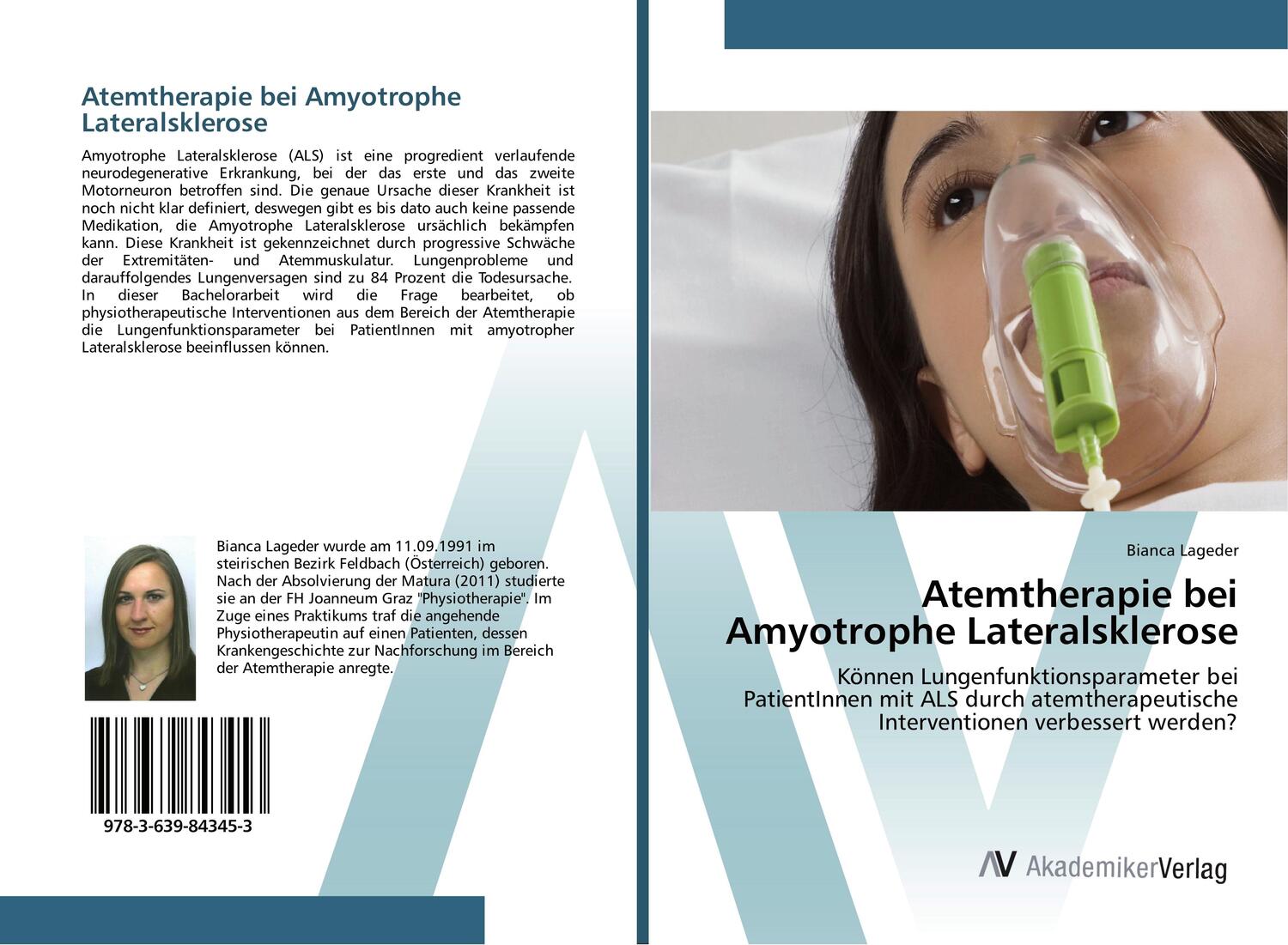 Cover: 9783639843453 | Atemtherapie bei Amyotrophe Lateralsklerose | Bianca Lageder | Buch