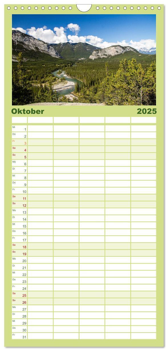 Bild: 9783457120736 | Familienplaner 2025 - Oh Canada... mit 5 Spalten (Wandkalender, 21...