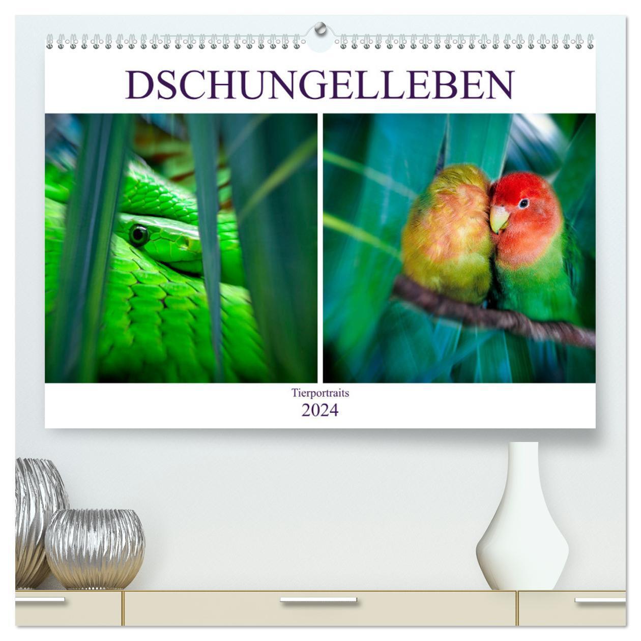 Cover: 9783675687721 | Dschungelleben - Tierportraits (hochwertiger Premium Wandkalender...