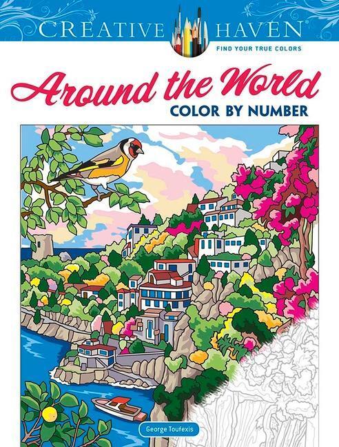 Cover: 9780486846989 | Creative Haven Around the World Color by Number | George Toufexis