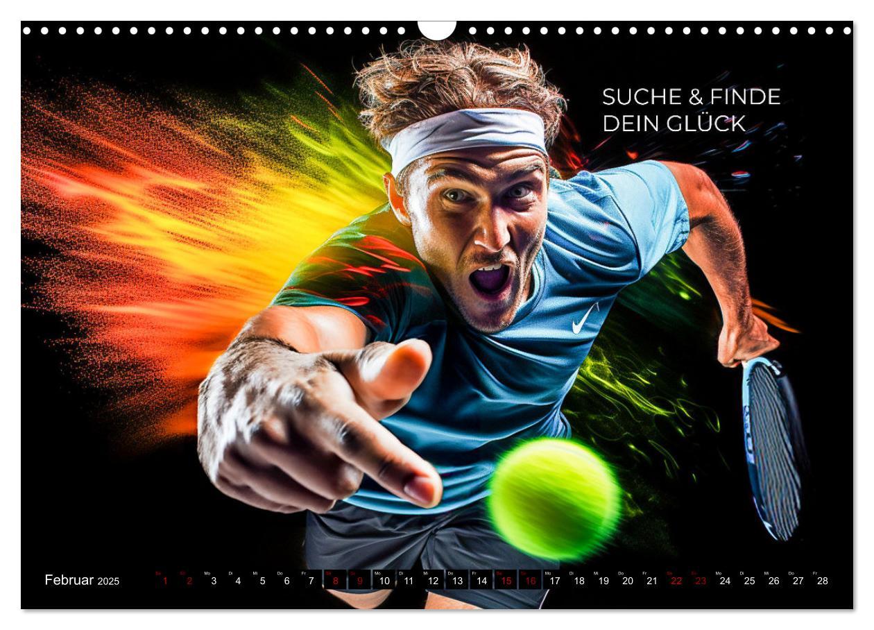 Bild: 9783383873096 | Tennis und Motivation (Wandkalender 2025 DIN A3 quer), CALVENDO...