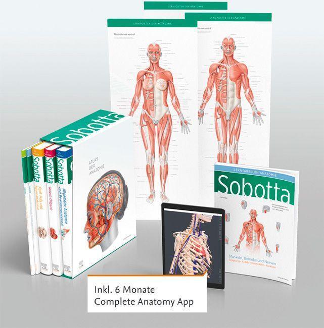 Cover: 9783437441707 | Sobotta Atlas der Anatomie, 3 Bände + Lerntabellen + Poster...