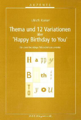 Cover: 9790004790090 | 12 Variationen über 'Happy Birthday to You' | Broschüre | 24 S. | 2023