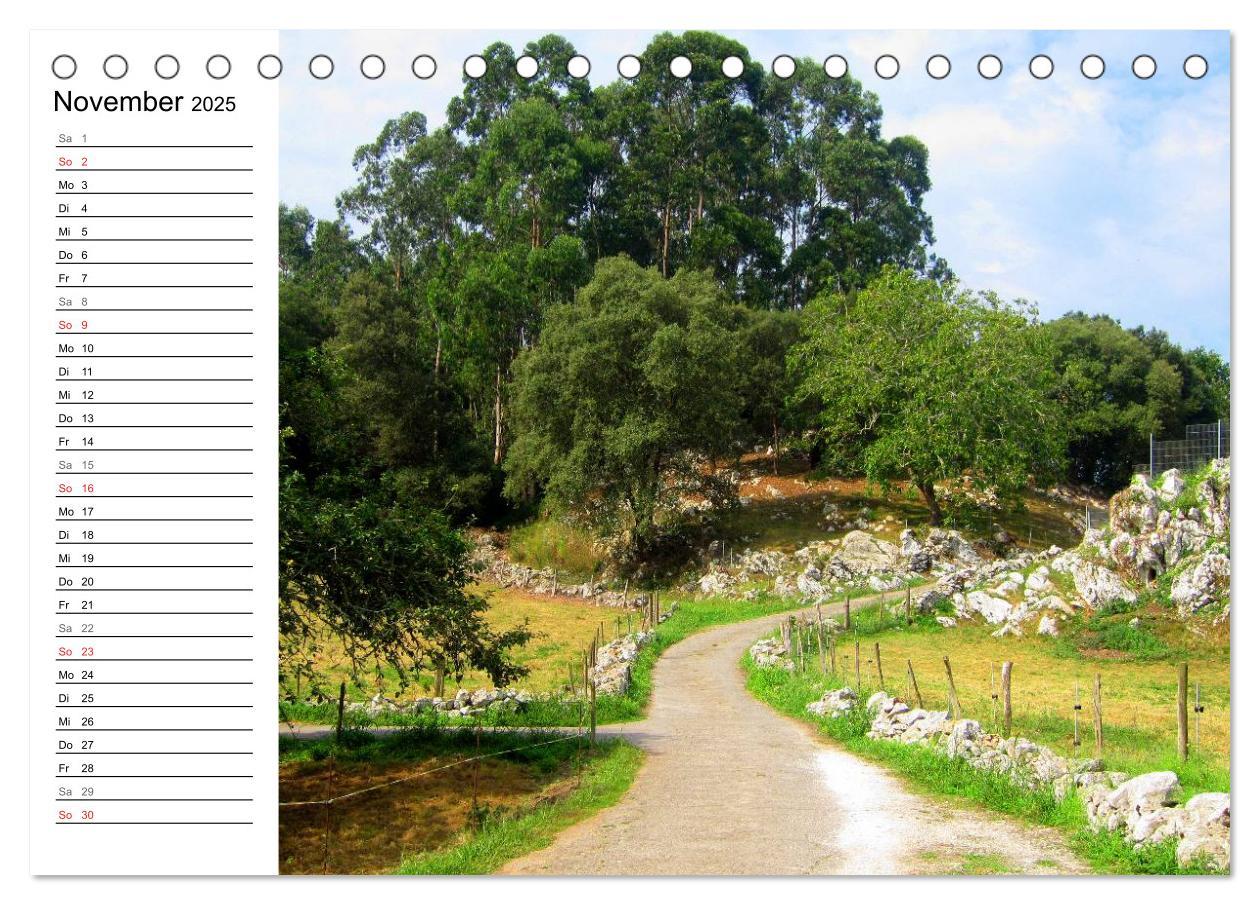 Bild: 9783435519927 | Camino del norte - Küstenweg (Tischkalender 2025 DIN A5 quer),...