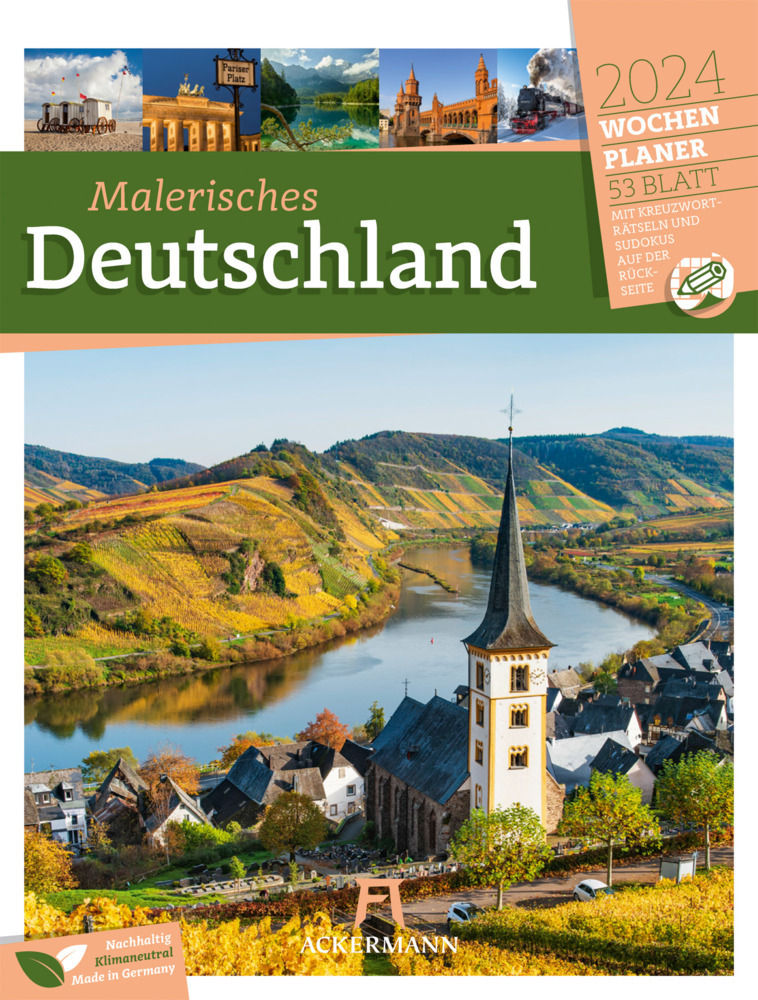Cover: 9783838434049 | Malerisches Deutschland - Wochenplaner Kalender 2024 | Kunstverlag