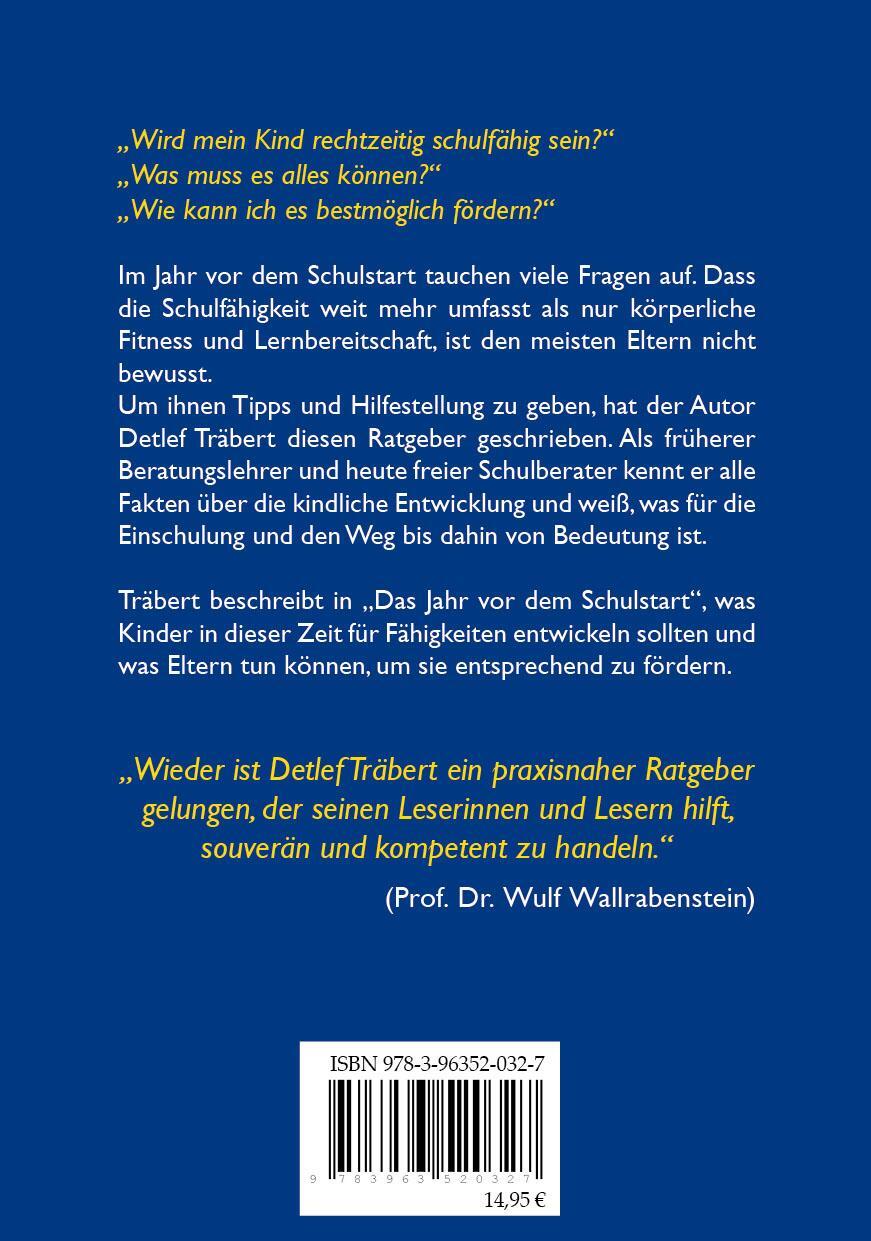 Rückseite: 9783963520327 | Das Jahr vor dem Schulstart | Detlef Träbert | Taschenbuch | Deutsch
