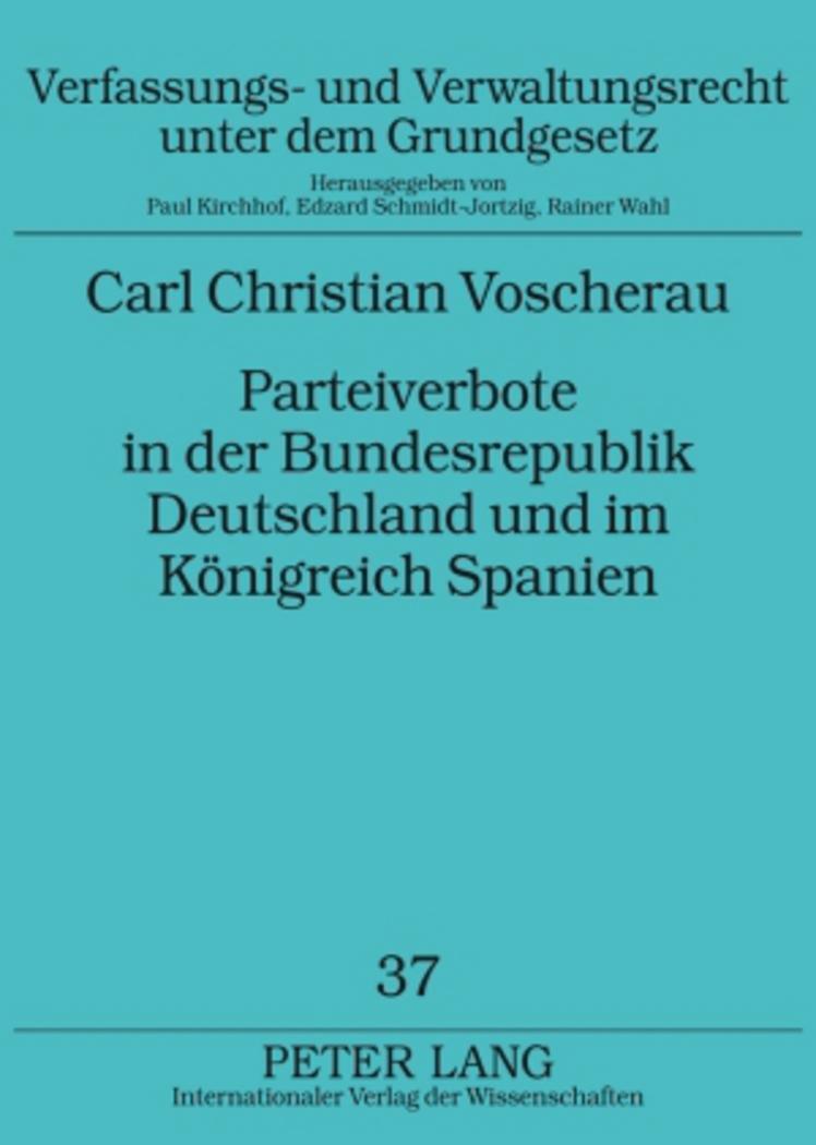 Cover: 9783631576946 | Parteiverbote in der Bundesrepublik Deutschland und im Königreich...