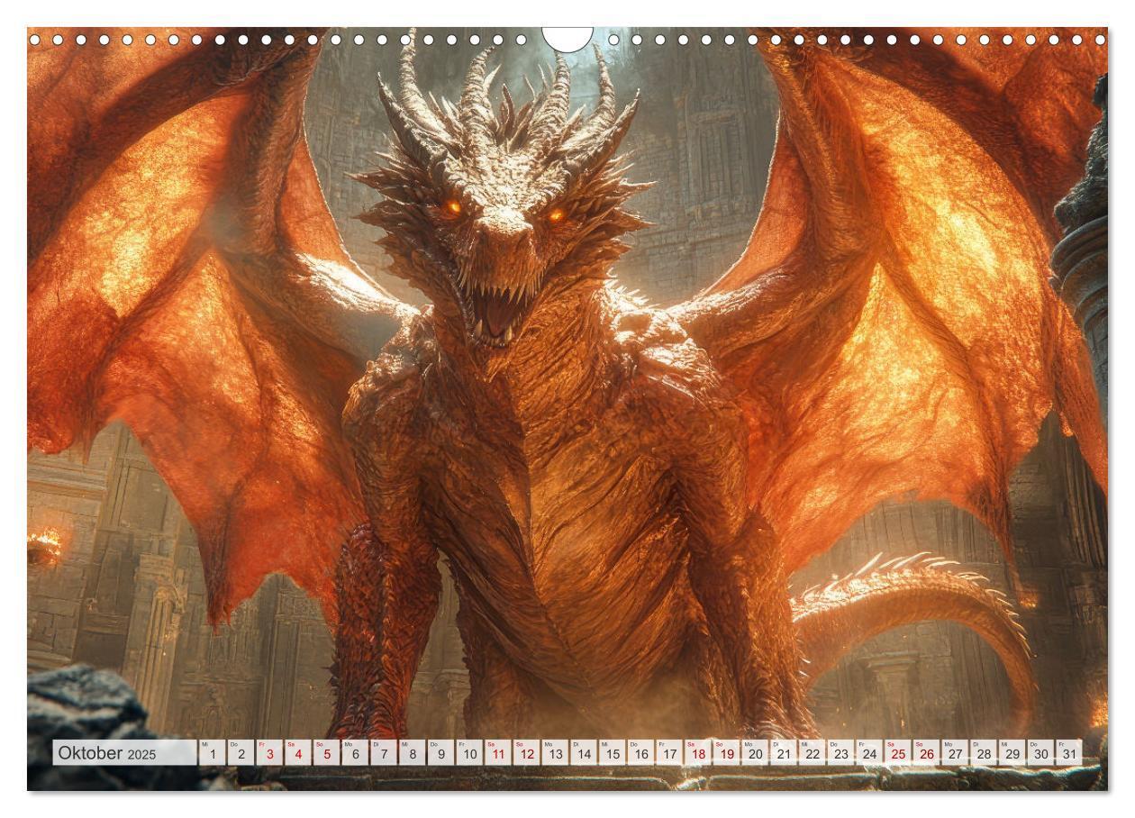 Bild: 9783457181461 | MÄCHTIGE DRACHEN Mystische Wesen (Wandkalender 2025 DIN A3 quer),...