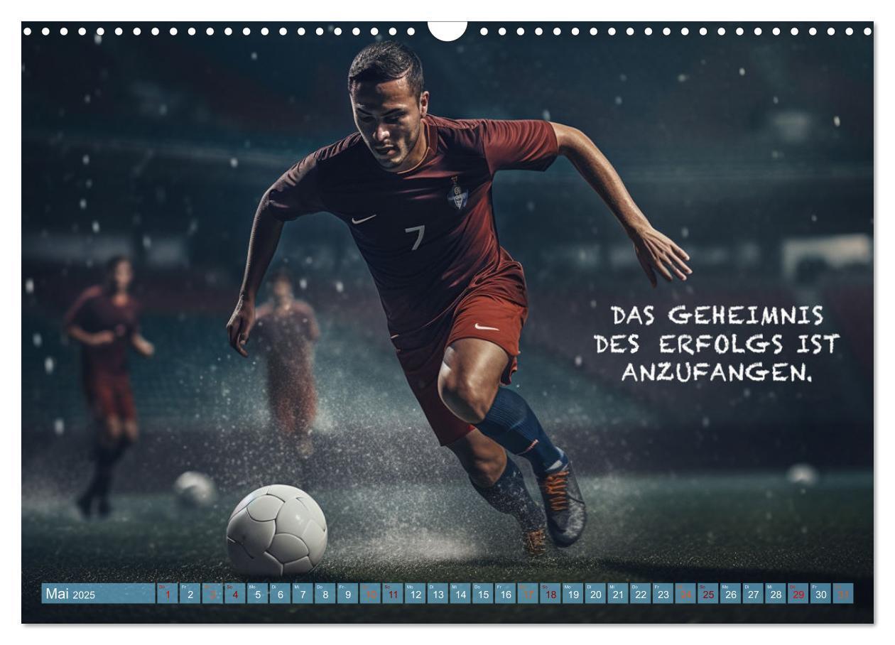 Bild: 9783383760983 | Fußball und coole Sprüche (Wandkalender 2025 DIN A3 quer), CALVENDO...